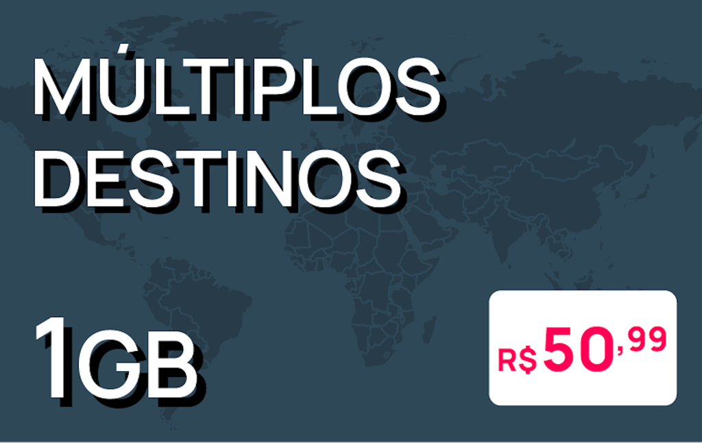 1GB Multiplos Destinos | R$50.99: null